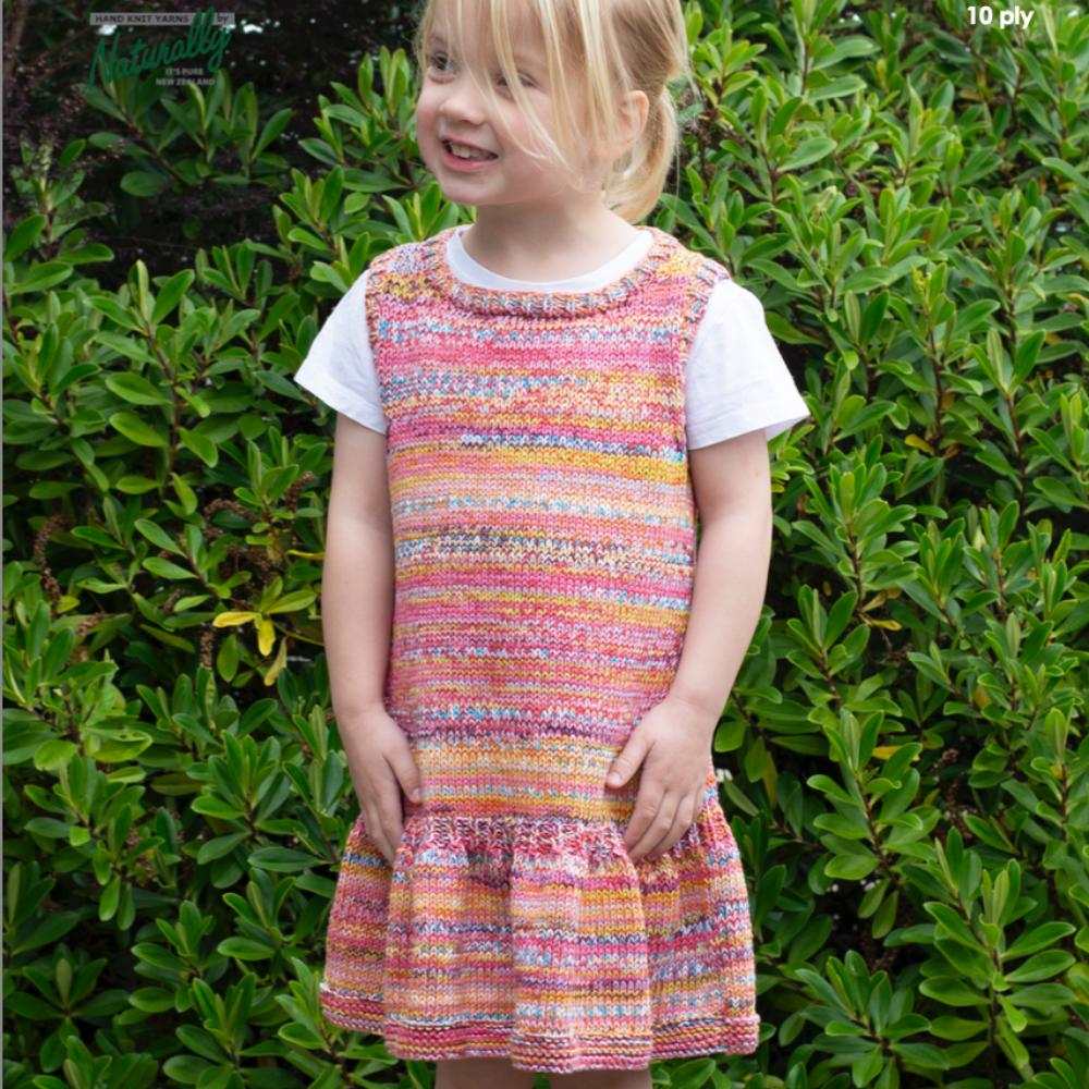 Summer Sleeveless Dress Knitting Pattern (K3032)