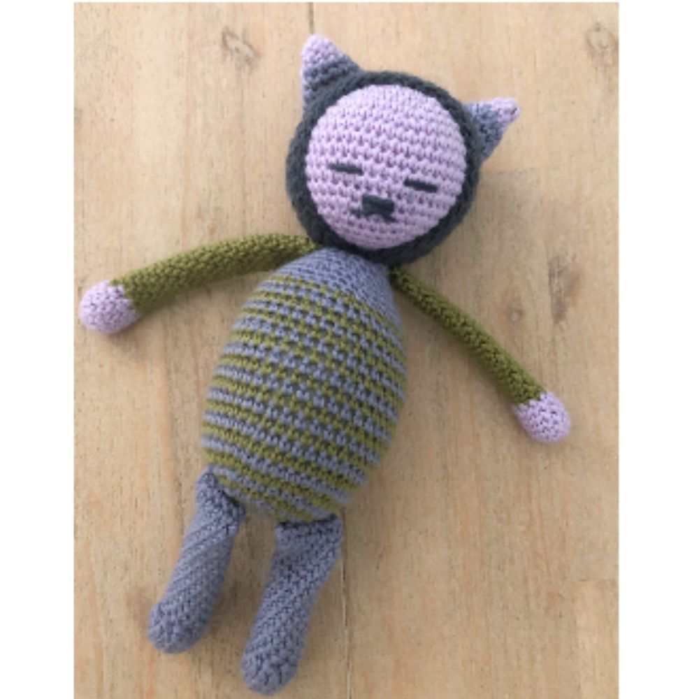 Sunburst Blanket with Sleepy Kitten Knitting Pattern (K3010)-Needlecraft Patterns-Wentworth Distributors-Printed Pattern – Posted-Wild & Woolly Yarns