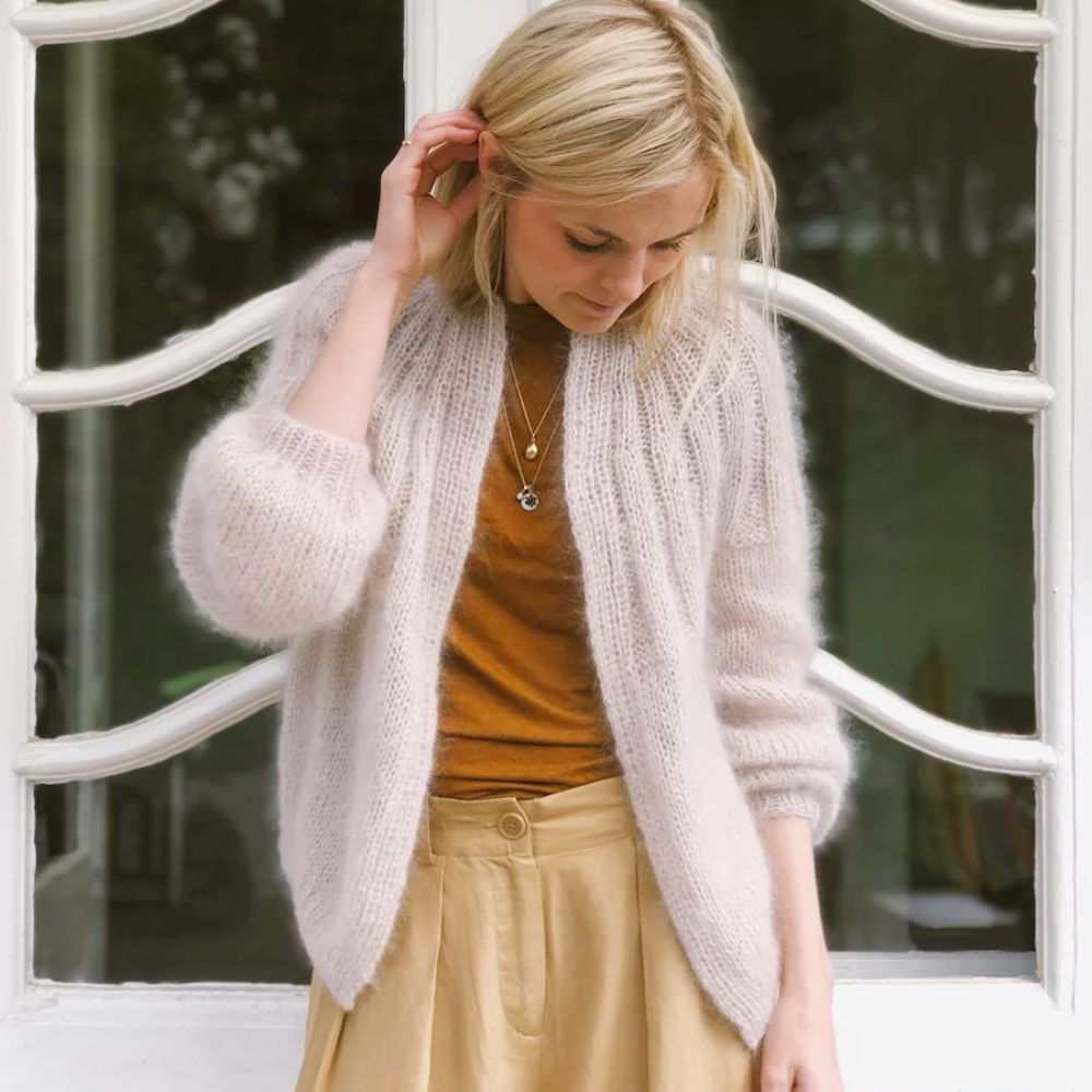 Sunday Cardigan Mohair Edition Knitting Pattern - PetiteKnit-Needlecraft Patterns-PetiteKnit-Wild & Woolly Yarns