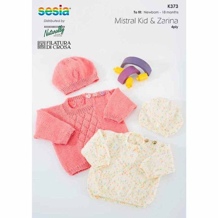 Sweater & Hat Knitting Pattern (K373)-Needlecraft Patterns-Wentworth Distributors-Printed Pattern – Posted-Wild & Woolly Yarns