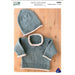 Sweater & Hat with Contrast Edges Knitting Pattern (K3020)-Needlecraft Patterns-Wentworth Distributors-Printed-Wild & Woolly Yarns