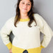 Sweater with Contrast Bands Knitting Pattern – AP3300-Needlecraft Patterns-Alpaca Yarns-Printed Pattern – Posted-Wild & Woolly Yarns