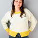 Sweater with Contrast Bands Knitting Pattern (AP3300)-Needlecraft Patterns-Alpaca Yarns-Printed-Wild & Woolly Yarns