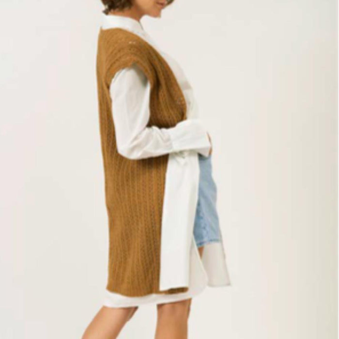 Tana Long Vest Knitting Pattern-Needlecraft Patterns-Wild and Woolly Yarns