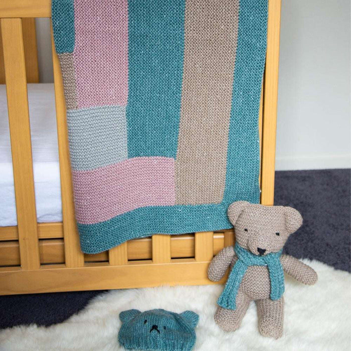 Teddy Bear, Beanie & Pram Blanket Knitting Pattern (N1624)-Needlecraft Patterns-Wentworth Distributors-Printed Pattern – Posted-Wild & Woolly Yarns