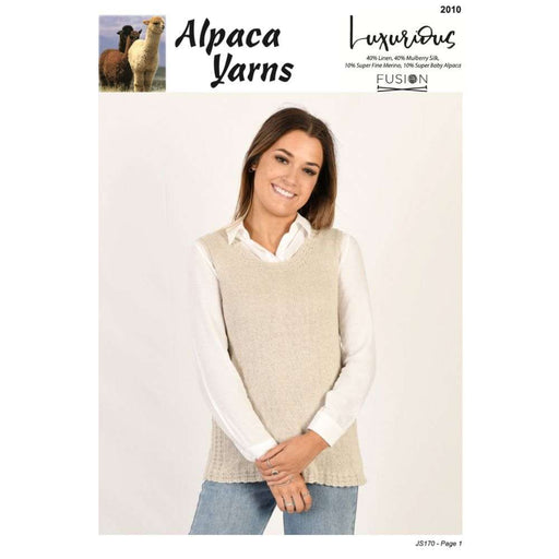 Texture Detail Singlet Knitting Pattern (AP2010)-Needlecraft Patterns-Alpaca Yarns-Printed Pattern – Posted-Wild & Woolly Yarns