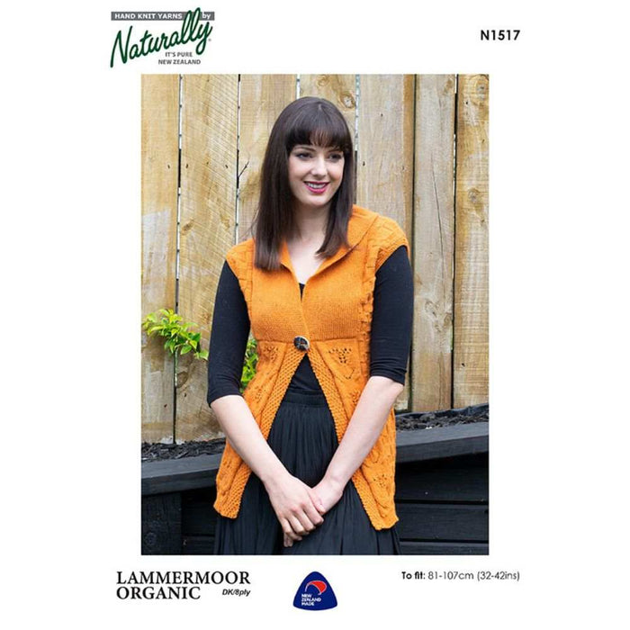 Texture & Lace Vest Knitting Pattern (N1517)-Needlecraft Patterns-Wentworth Distributors-Printed Pattern – Posted-Wild & Woolly Yarns