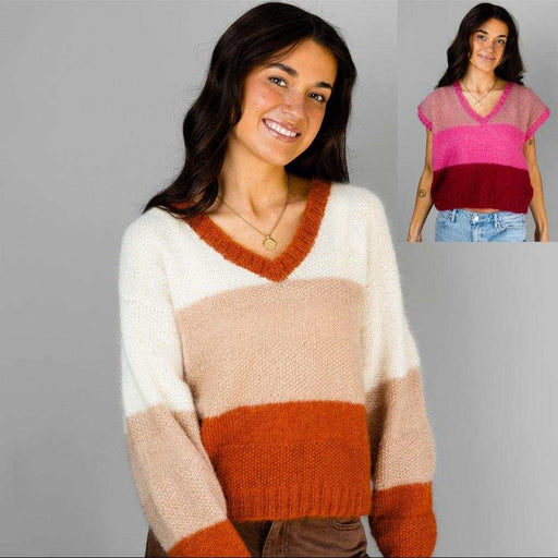 Texture Sweater or Vest Knitting Pattern (AP1417)-Needlecraft Patterns-Alpaca Yarns-Printed Pattern – Posted-Wild & Woolly Yarns