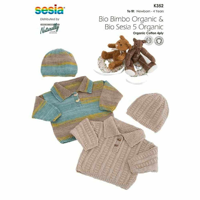 Textured or Stocking Stitch Sweater & Hat Knitting Pattern (K352)-Needlecraft Patterns-Wentworth Distributors-Printed Pattern – Posted-Wild & Woolly Yarns