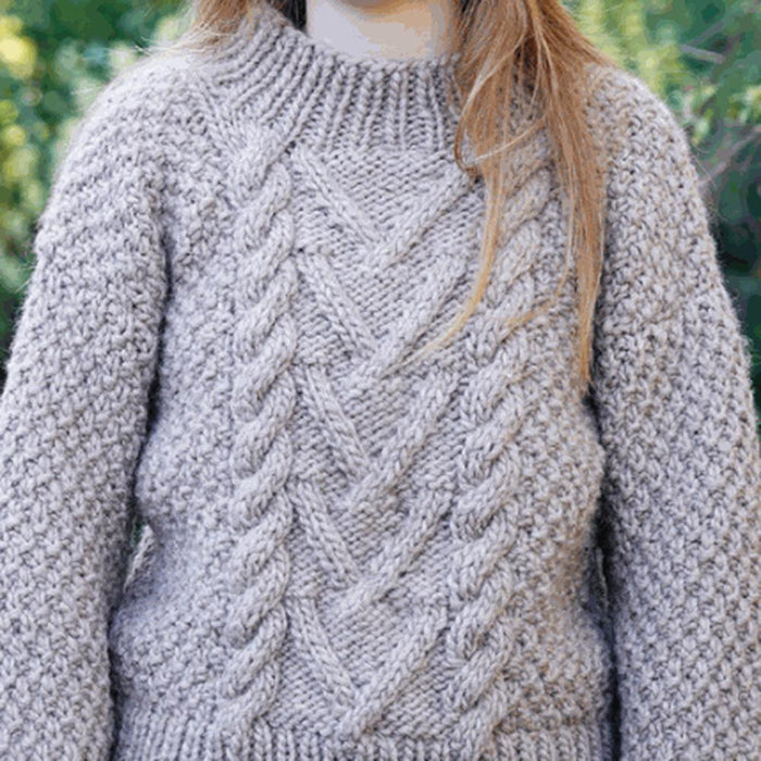 Thea Sweater Knitting Pattern (CRU261)-Needlecraft Patterns-Crucci-Printed-Wild & Woolly Yarns