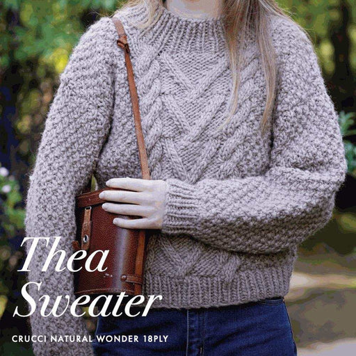 Thea Sweater Knitting Pattern (CRU261)-Needlecraft Patterns-Crucci-Printed Pattern – Posted-Wild & Woolly Yarns