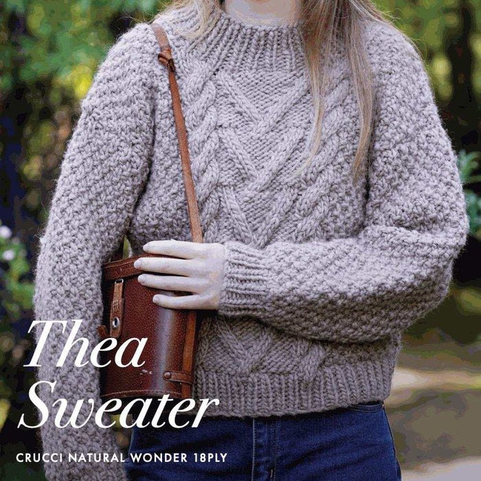 Thea Sweater Knitting Pattern (CRU261)-Needlecraft Patterns-Crucci-Printed Pattern – Posted-Wild & Woolly Yarns