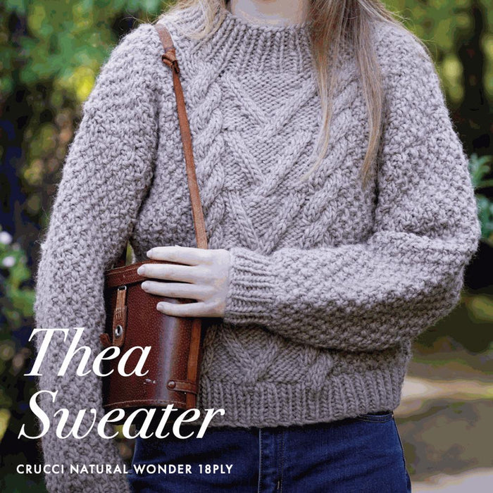 Thea Sweater Knitting Pattern (CRU261)-Needlecraft Patterns-Crucci-Printed-Wild & Woolly Yarns