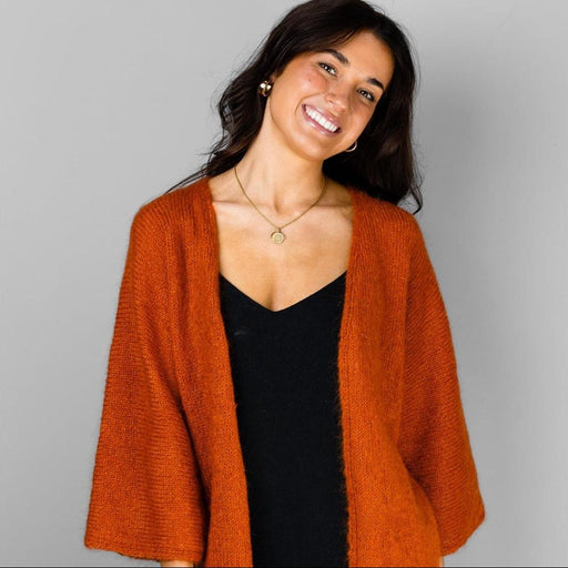 Throw Over Cardigan Knitting Pattern (AP1412)-Needlecraft Patterns-Alpaca Yarns-Printed-Wild & Woolly Yarns