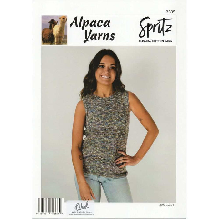 Throw Over Top Knitting Pattern (AP2305)-Needlecraft Patterns-Alpaca Yarns-Printed Pattern – Posted-Wild & Woolly Yarns