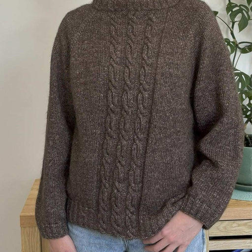Top Down Jumper with Front Cable Panel Knitting Pattern (N1788)-Needlecraft Patterns-Wentworth Distributors-Printed Pattern – Posted-Wild & Woolly Yarns