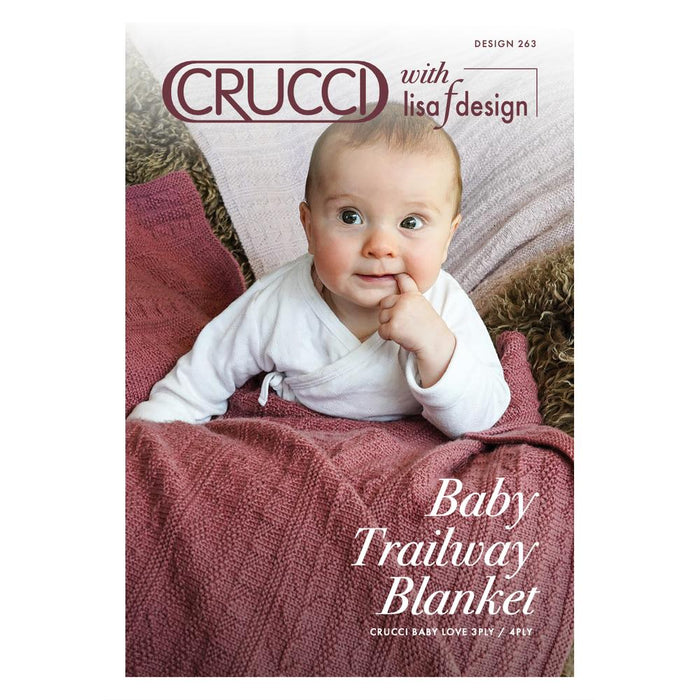 Trailway Baby Blanket Knitting Pattern (CRU263)-Needlecraft Patterns-Crucci-Printed-Wild & Woolly Yarns