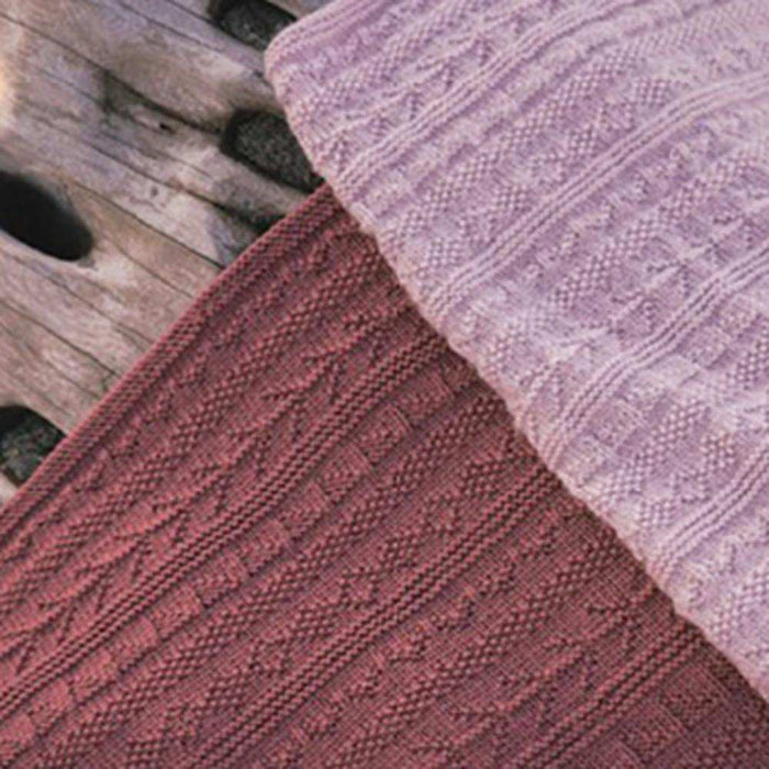 Hand-knitted baby blanket made with Crucci Baby Love 4ply Australian Merino wool yarn