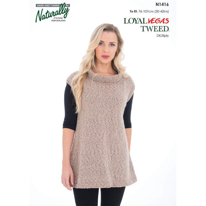 Tunic Knitting Pattern (N1416)-Needlecraft Patterns-Wentworth Distributors-Printed-Wild & Woolly Yarns