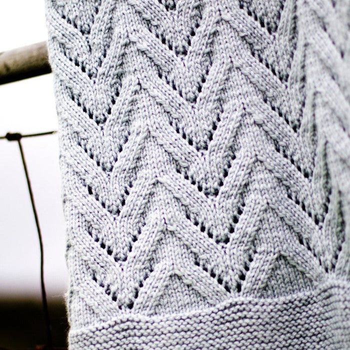 Twisty Lace Blanket Knitting Pattern - 8Ply (BC11)-Pattern-Wild and Woolly Yarns