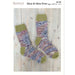 Two Tone Socks with Rib Detail Knitting Pattern (N1729)-Needlecraft Patterns-Wentworth Distributors-Printed-Wild & Woolly Yarns