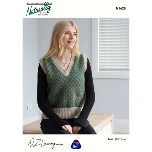 V Neck Fair Ilse Vest Knitting Pattern (N1628)-Needlecraft Patterns-Wentworth Distributors-Printed Pattern – Posted-Wild & Woolly Yarns