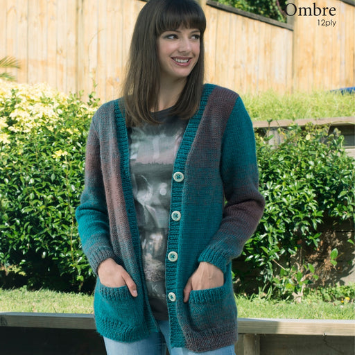 V-Neck Jacket with Pockets Knitting Pattern (N1451)-Needlecraft Patterns-Wentworth Distributors-Printed-Wild & Woolly Yarns