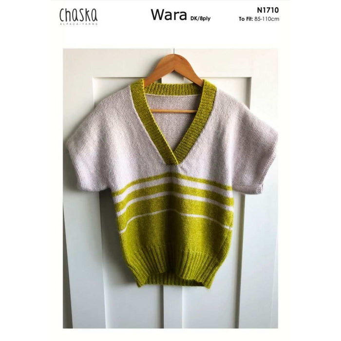 V-Neck Vest with Short Sleeves Knitting Pattern (N1710)-Needlecraft Patterns-Wentworth Distributors-Printed Pattern – Posted-Wild & Woolly Yarns