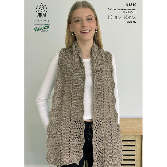 Vertical Lace Scarf Knitting Pattern (N1810)-Needlecraft Patterns-Wentworth Distributors-Printed Pattern – Posted-Wild & Woolly Yarns