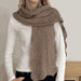 Vertical Lace Scarf Knit Kit-Needlecraft Kits-Wild & Woolly Yarns-Stony (3200)-One Size-Wild & Woolly Yarns