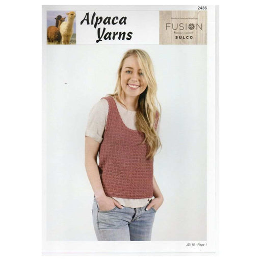 Vest Crochet Pattern (AP2436)-Needlecraft Patterns-Alpaca Yarns-Printed-Wild & Woolly Yarns