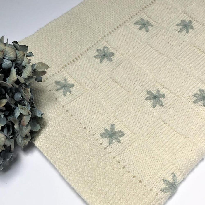 Vintage Merino Baby Blanket Knitting Pattern-Needlecraft Patterns-Wild & Woolly Yarns-Printed-Wild & Woolly Yarns