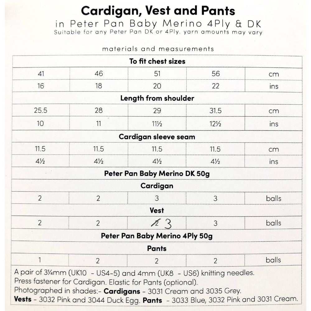Vintage Vest & Pants Knitting Pattern (P1318)**-Needlecraft Patterns-Wentworth Distributors-Printed Pattern – Posted-Wild & Woolly Yarns