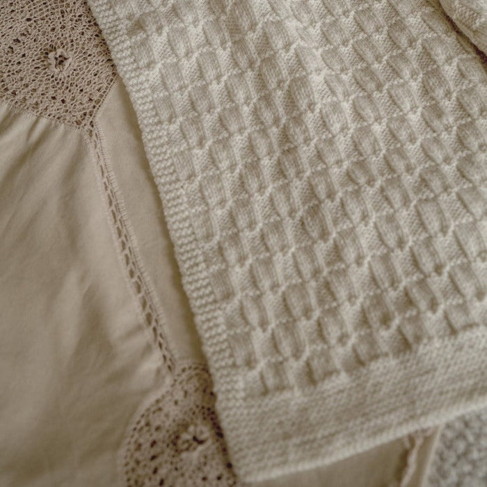 Waffle Blanket Knitting Pattern - 8Ply (BC57)-Pattern-Wild and Woolly Yarns