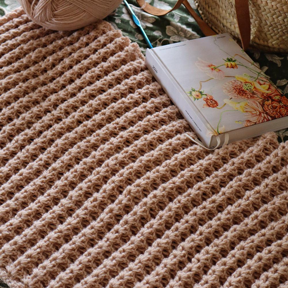 Waffled Shell Stitch Blanket Crochet Pattern (HDP219)-Needlecraft Patterns-HD Publishing-Wild & Woolly Yarns