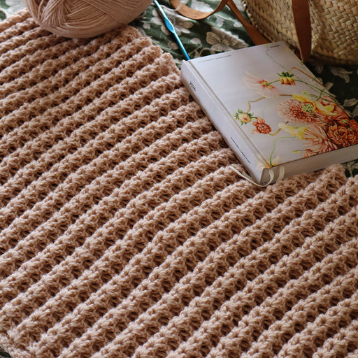 Waffled Shell Stitch Blanket Crochet Pattern (HDP219)-Needlecraft Patterns-HD Publishing-Wild & Woolly Yarns