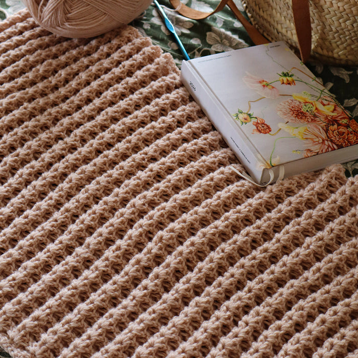 Waffled Shell Stitch Blanket Crochet Pattern (HDP219)-Needlecraft Patterns-HD Publishing-Wild & Woolly Yarns