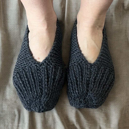 Warm Winter Slippers Knitting Pattern-Pattern-Wild and Woolly Yarns