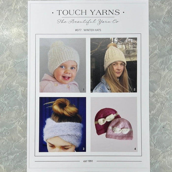 Winter Hats Knitting Pattern (#077)-Pattern-Wild and Woolly Yarns