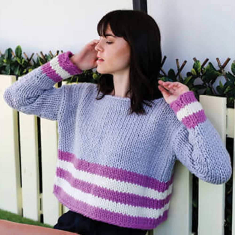Wild-and-Woolly-Yarns-Needlecraft-Patterns-Womens-Cropped-Striped ...