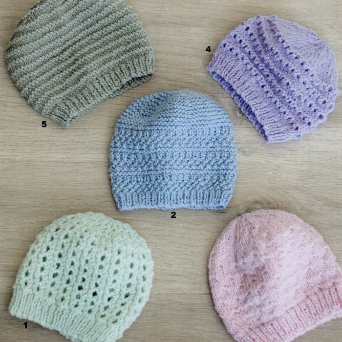 5 Hats Knitting Pattern (K384)-Pattern-Wild and Woolly Yarns