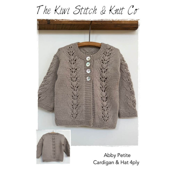 Abby Petite Cardigan & Hat Knitting Pattern-Pattern-Wild and Woolly Yarns