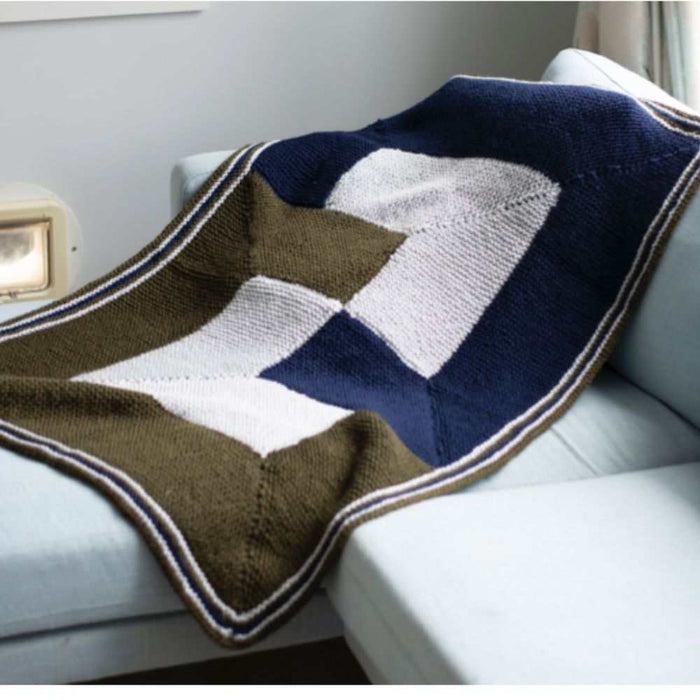 Abstract Couch Throw Knitting Pattern (N1635)-Pattern-Wild and Woolly Yarns
