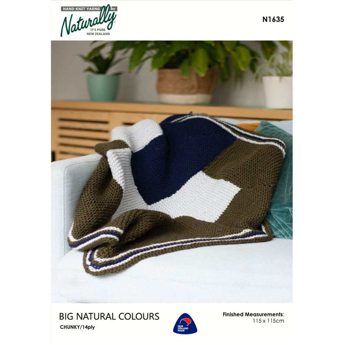 Abstract Couch Throw Knitting Pattern (N1635)-Pattern-Wild and Woolly Yarns