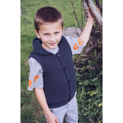 Alexander Hooded Vest Knitting Pattern - 8Ply (LF28)-Pattern-Wild and Woolly Yarns