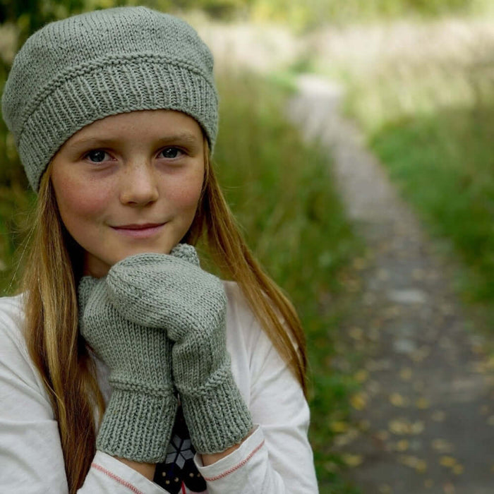 Alyssa Beret & Mittens Knitting Pattern - 8Ply (LC36)-Pattern-Wild and Woolly Yarns