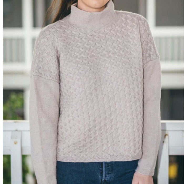Arch Cable Sweater Knitting Pattern (CRU2105)-Pattern-Wild and Woolly Yarns