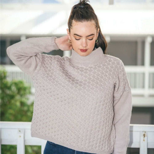 Arch Cable Sweater Knitting Pattern (CRU2105)-Pattern-Wild and Woolly Yarns