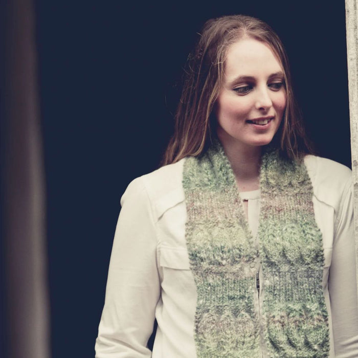 Autumn Leaf Scarf Knitting Pattern - 14Ply (HC05)-Pattern-Wild and Woolly Yarns