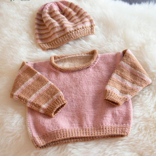 Baby Chino Jumper Knitting Pattern (K3004)-Pattern-Wild and Woolly Yarns